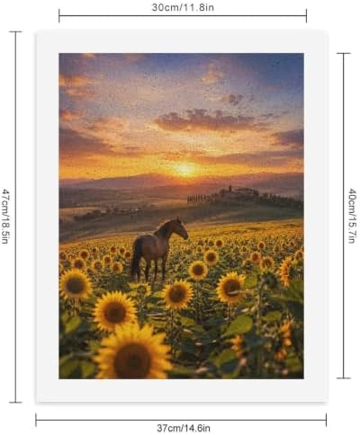 Bozfoxa Paint by Numbers Kit for Adults Beginner Sunflower Horse - Image 2