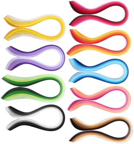 Auvotuis 3mm Width Quilling Paper Strips 40 Colors 900 Strips, Length 39cm - Image 7