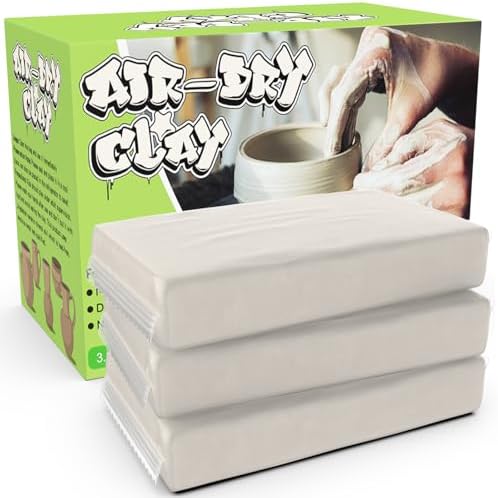 Aujazyble Pottery Clay for Kids, 3.3 lbs Air Dry Clay for Pottery Wheel by Aujazyble