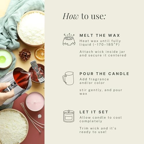 Hearth & Harbor Organic Candle Wax, Pure Soy Wax for Candle Making, 50 lbs - Image 7
