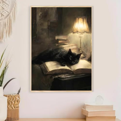 Black Cat Paint by Numbers Kit for Adults Framed Canvas, Frameworkless - Image 4