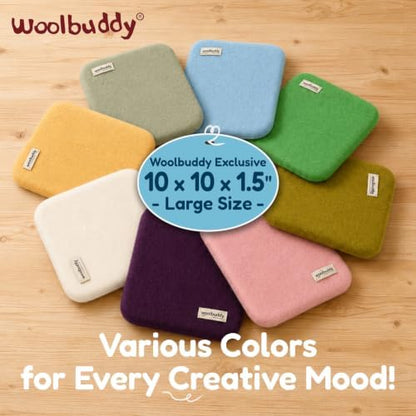 Woolbuddy Needle Felting Mat 10 x 10 x 1.5 Inch (Purple) Pure Wool Felt Pad - Image 4