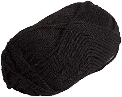 Knit Picks Wool of The Andes Yarn Pack - 10 Skeins of Black 100% Wool Worsted Weight Yarn (Coal)