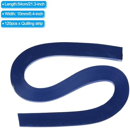 PATIKIL 120pcs Quilling Strips Paper 3/8"(10mm) 54cm Origami Paper Quilling Strip for Art DIY Hand Craft Christmas, Dark Blue - Image 2