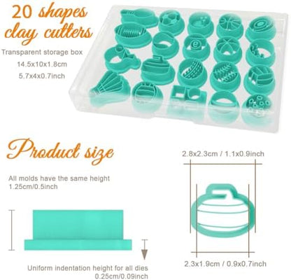 ORIGACH 20 Pcs Sports Ball Polymer Clay Cutters Set - Image 2