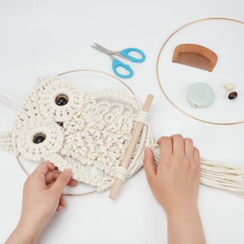 ORIGACH DIY Macrame Owl Wall Hanging Tapestry Kit - Image 5