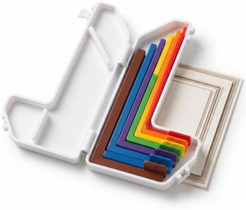 LWLQCZJ RYCHEENI Card Making Alignment Guides Set with Case - Precision Paper Crafting Layering Guides for Scrapbooking Cardmaking Matting, 7 Piece Color Coded (2) by Unknown