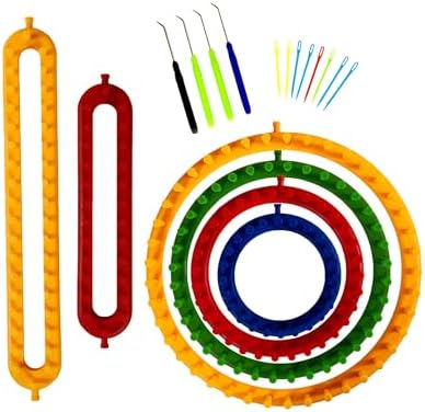 Olikraft Knitting Loom Kit for Beginners, 4 Round and 2 Rectangular Looms by Olikraft