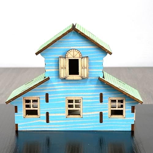 Log Cabin 3D Wooden House Puzzle,DIY Mini Building Model Kit，010 - Image 7