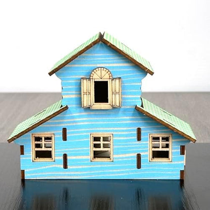 Log Cabin 3D Wooden House Puzzle,DIY Mini Building Model Kit，010 - Image 7