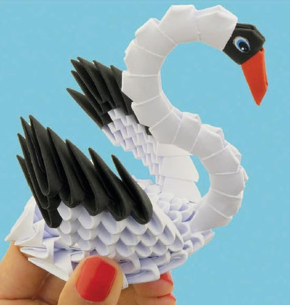 Beautiful 3D Paper Sculpture with Patented Components and understandable Building Instructions, from 8 Years (swan) - Image 5