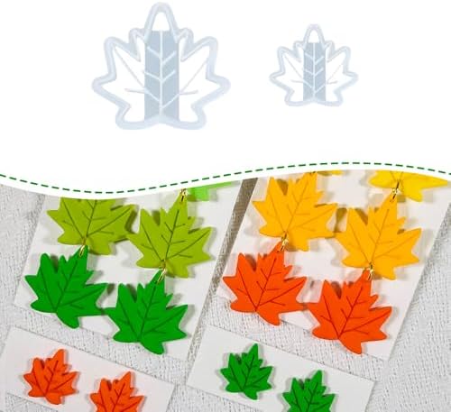 Xaekicr Polymer Clay Cutters Maple Leaf Set – 2PCS Fall Leaf Clay Earring Cutters for Polymer Clay Jewelry, Autumn Theme Clay Tools and Cutters for Earrings, Crafts and Seasonal DIY by Xaekicr