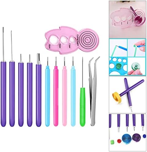 Quilling Tools Set for Beginner Card Making | Hand Crafted Pen Art Tool | DIY Paper Quilling Kit for Adults | Rust-Proof Plastic Slotted Pen | Crafting - 12 Pieces - Image 5