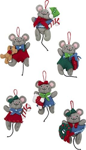Bucilla 89288E Felt Applique Christmas Ornament Kit, Night Before Christmas, Set of 6 - Image 2
