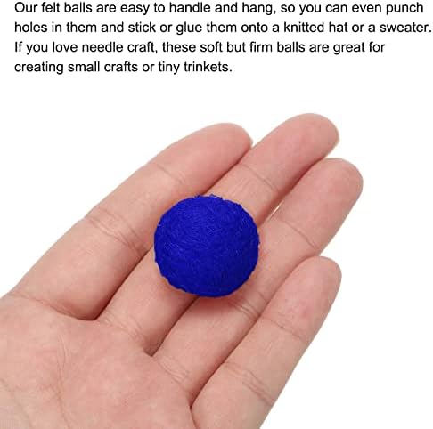 PATIKIL Wool Felt Balls Beads Wool Felting Pom 2cm 20mm Blue for Home Decor DIY Crafts Handcrafts Project Pack of 20 - Image 4