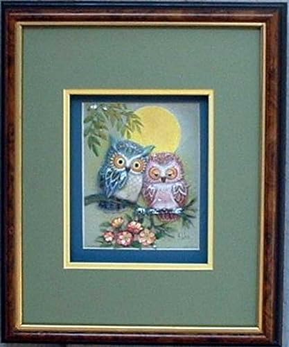 DSC ART Cute Owls in Love - Paper Tole 3D Decoupage Craft Kit Size 6x8 inches K7516 (The Additional Pictures Show Examples This Craft Kit Assembled and Framed in a Shadow Box Frame) - Image 3