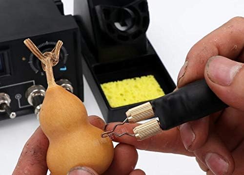 Wood Burning Machine Kit,Single Pen 110V 60W Premium Quality Pyrography Machine,Digital Temperature Control Wood Burning Detailer with 20 Tips for Wood/Leather/Gourd (Digital Temperature Display) - Image 2