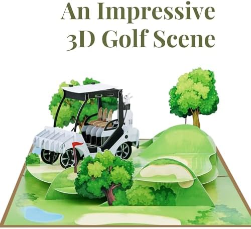 iGifts And Cards Golf Cart Beautiful Journey Retirement 3D Pop-Up Card 6x8 - Image 3