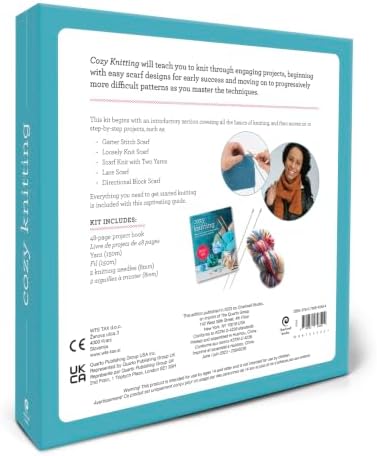 Cozy Knitting: Master basic skills and techniques easily through step-by-step instruction - Kit includes: 164 Yards (150m) of Multicolored Yarn, Two Knitting Needles US 11(8mm), 48-page Project Book - Image 3