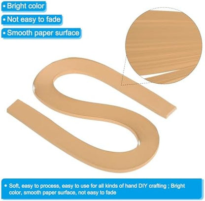 PATIKIL 120pcs Quilling Strips Paper 3/16"(5.2mm) 21"(54cm) Origami Paper Quilling Strip for Art DIY Hand Craft Christmas, Leather Color - Image 3