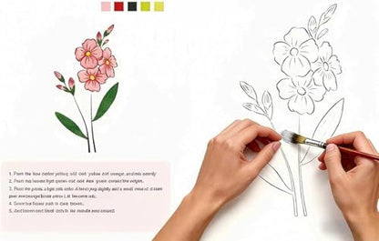 Watercolor Workbook，Water Paint Adult Set，Easy Coloring Book,Beautiful Paintings for Beginner, Flower Single Edition, Watercolor Paper - Image 3