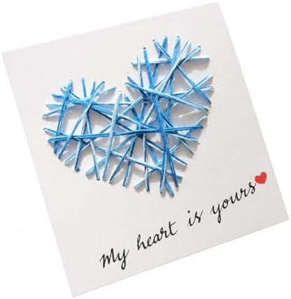 MotiveTech DIY Heart Embroidery Card Kit, Beginner Greeting Card Craft Kit, Paper Embroidery Kit for Confession, Handmade Card Kit, Heart Embroidery Thread Greeti (#4353) by Unknown