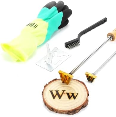 1" Letter W Branding Iron 2Pcs, Upper & Lower Case Wood Branding Iron by AIMOADO