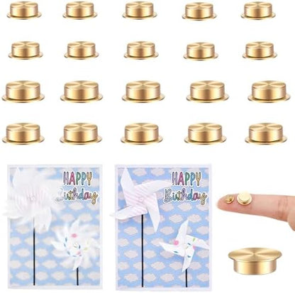 20 Pcs Mini Metal Rotating Bearings for DIY Handmade Crafts Paper Cards Scrapbooking, 360°Rotation Smooth Spin Mechanism Spinner for Jewelry Making Nail Decor Crafts Project Tools (8x10x3mm&5x7x2.5mm) by CYFUNDESIGN