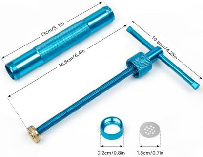 Polymer Clay Tools, Clay Extruder, Sugar Paste Extruder, Cake Fondant Tool Set for Decorating, Ceramics & Pottery Clay Extruders Mixers & Presses (Blue) - Image 5