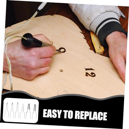balacoo 5sets Adjustable Temperature Wood Burner Pen Tips Assortment for Pyrography Wire Kit for Detailed Wood Burning and Art Crafts - Image 7