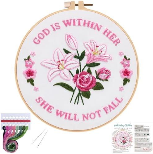 Louise Maelys Easter Tulip Rose Embroidery Kit for Beginners DIY by LouiseMaelys