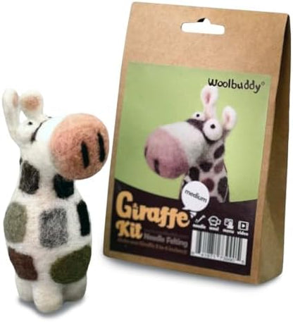 Woolbuddy Needle Felting Starter Kit (Giraffe) for Adults with Tool & Guide by Woolbuddy