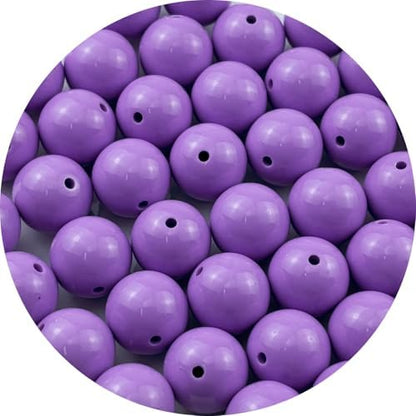 40pcs Acrylic Round Beads for Crafts 18mm Resin Candy Color Spacer Beads with Hole for Jewelry Making Sewing Crafts Decoration Necklaces Bracelets Earrings Supplies(Light Purple) by Unknown