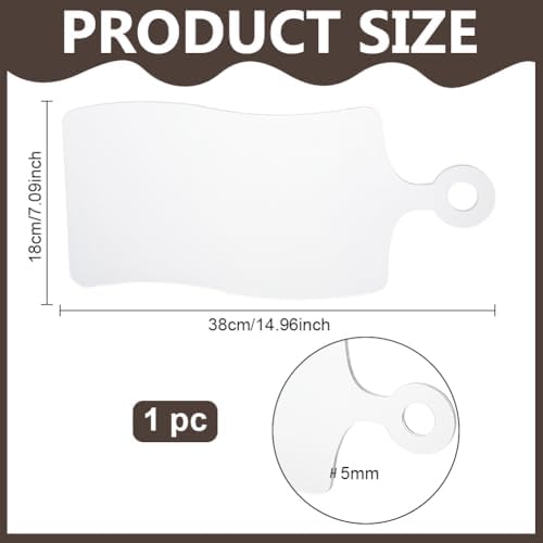 INFUNLY Curved Acrylic Charcuterie Board Template 15x7Inch Handle Design Serving Board Router Template Woodworking Tracing Stencil Cut Guide Tool for DIY Wooden Cutting Board Making - Image 3