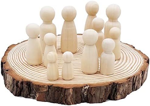 Natural Round Discs Rustic Wood Slices 6 Pcs 6.3-6.7 inch Unfinished Wood kit Circles Crafts Tree Slices with Bark Log Discs for DIY Arts and Wedding Christmas Ornaments - Image 3