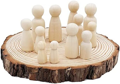 Natural Round Discs Rustic Wood Slices 6 Pcs 6.3-6.7 inch Unfinished Wood kit Circles Crafts Tree Slices with Bark Log Discs for DIY Arts and Wedding Christmas Ornaments - Image 3