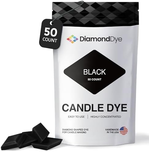 Black Candle Dye Chips, Soy & Paraffin Candle Making, 50 Pack by Reddig-globyDiamondDye