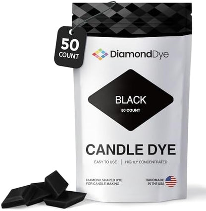 Black Candle Dye Chips, Soy & Paraffin Candle Making, 50 Pack by Reddig-globyDiamondDye