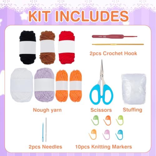 ORIGACH 4 Set Halloween Glow-in-the-Dark Ghost Crochet Kit for Beginners - Image 2