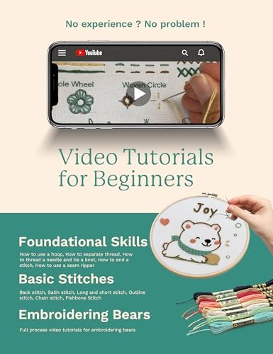 Bradove Bears Embroidery Kit for Beginners with Patterns - Image 2