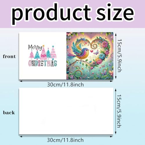 6PCS Animal Diamond Art Painting Greeting Cards Kit with Envelopes - 5D DIY Diamond Art Card Kits for Adults - Handcrafted Postcards for Birthday & Holiday - Image 4