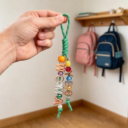 Paracord Rope Keychain, Paracord Keychain, Braided Cord Rope Bag Charm Key Chain Lanyard for Purse Backpack Handbag - Image 3