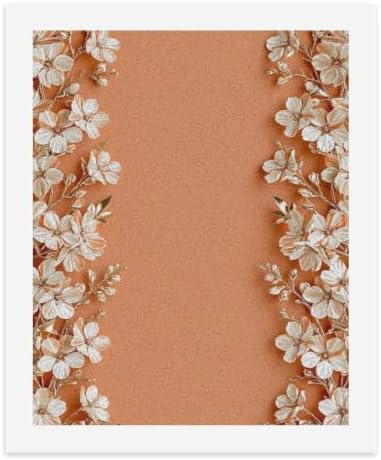 Paint by Numbers Kit for Adults Beginner Art Decor Orange Floral Frame - Image 2