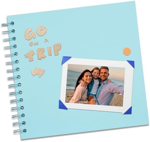 DIY Scrapbook Photo Album,40 Pages,8x8 Inch,Light Blue - Image 3