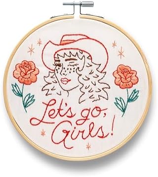 FUNATIC Let's Go Girls Cool and Fun Embroidery Kit for Adults by FUNATIC