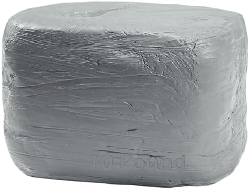 ReArt Natural Air-Dry Clay, for Sculpting, Wheel Throwing, Hand Building, All-Purpose Modeling Clay 10lbs for Sculpting (Gray 10LBs) by ReArt