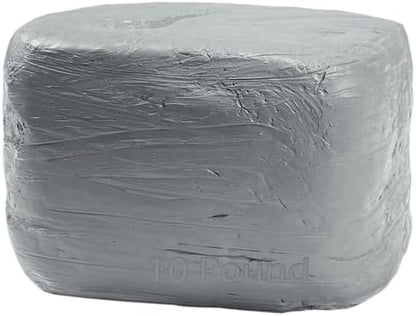 ReArt Natural Air-Dry Clay, for Sculpting, Wheel Throwing, Hand Building, All-Purpose Modeling Clay 10lbs for Sculpting (Gray 10LBs) by ReArt