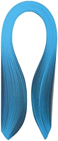 ODETOJOY Quilling Paper Strips Sea Blue 3mm 5mm 10mm Quill Strip Azure Blue Rolled Paper Filigree Strip Sky Blue Curled Scroll Coil Paper Strip - 21inch Length (3mm-0.12inch) by ODETOJOY