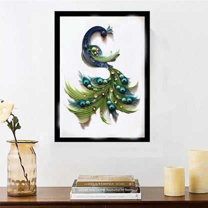 Peacock Paper Quilling Kit Paper Quilling Adult Craft Great for DIY Craft Workshop,Home Decoration, Birthday Gift,Adult Friend interaction.It's Suitable for Adult and Craftsmen.Creative Stress Reliee. - Image 6