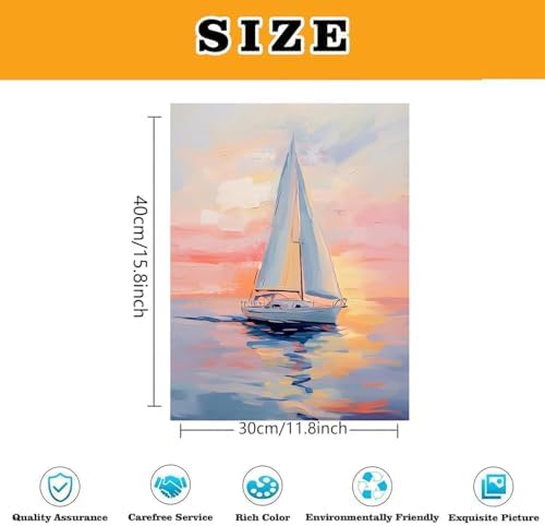 3 Pack Ocean Tree Paint by Numbers Kit for Adults Canvas, Frameworkless - Image 3